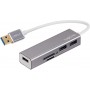 LogiLink UA0306 Hub USB 3.0 3 Ports avec Lecteur de Carte Anthracite