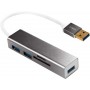 LogiLink UA0306 Hub USB 3.0 3 Ports avec Lecteur de Carte Anthracite