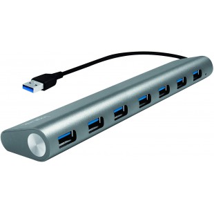 LogiLink UA0308 hub & concentrateur USB 3.0 (3.1 Gen 1) Type-A 5000 Mbit/s Gris - Hubs & concentrateurs (USB 3.0 (3.1 Gen 1) Typ