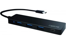 LogiLink UA0311 USB 3.0 (3.1 Gen 1) Type-C 5000Mbit/s Noir hub & concentrateur