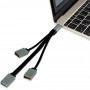LogiLink UA0315 Hub USB-C (USB 3.1 Gen1 jusqu'à 5 Gbps) avec fiche Droite vers 2 Ports USB 2.0 (Type A Femelle) + 1 Port USB 3.0