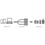 LogiLink UA0315 Hub USB-C (USB 3.1 Gen1 jusqu'à 5 Gbps) avec fiche Droite vers 2 Ports USB 2.0 (Type A Femelle) + 1 Port USB 3.0