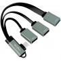 LogiLink UA0361 Hub USB 3.1 Gen1 vers 5 Gbps avec fiche coudée à 90° vers 2 Ports USB 2.0 (Type A) et 1 Port USB 3.0 (Type A)