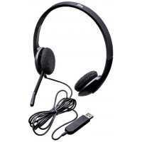 Logitech H340 Casque Filaire, Ecouteurs Stéréo avec Micro Rotatif Anti-Parasites, USB, PC/Mac/Portable/Chromebook - Noir