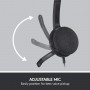 Logitech H340 Casque Filaire, Ecouteurs Stéréo avec Micro Rotatif Anti-Parasites, USB, PC/Mac/Portable/Chromebook - Noir