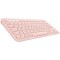 Logitech K380 Clavier Bluetooth QWERTZ Allemand Rose K380, Mini, Bluetooth, QWERTZ, Rose