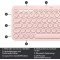 Logitech K380 Clavier Bluetooth QWERTZ Allemand Rose K380, Mini, Bluetooth, QWERTZ, Rose
