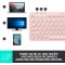 Logitech K380 Clavier Bluetooth QWERTZ Allemand Rose K380, Mini, Bluetooth, QWERTZ, Rose