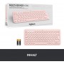 Logitech K380 Clavier Bluetooth QWERTZ Allemand Rose K380, Mini, Bluetooth, QWERTZ, Rose