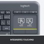 Logitech K400 Plus Clavier sans Fil, Clavier Allemand QWERTZ - Noir