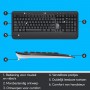 Logitech MK540 Combo Clavier et Souris sans Fil, Clavier QWERTZ Allemand - Noir