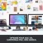 Logitech MX Master 3 - Souris sans fil pour Mac, défilement ultra-rapide, conception ergonomique, 4000 PPP, personnalisable, USB