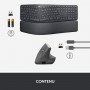 Logitech, ERGO K860 et MX Vertical, Ensemble clavier et souris sans fil ergonomiques, rechargeable, Bluetooth ou USB, soutien du