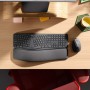 Logitech, ERGO K860 et MX Vertical, Ensemble clavier et souris sans fil ergonomiques, rechargeable, Bluetooth ou USB, soutien du