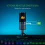 Razer Seiren Emote - Microphone à Condensateur USB pour la Diffusion en Continu avec Affichage Emoticône (Ecran LED 8 bits, Réac