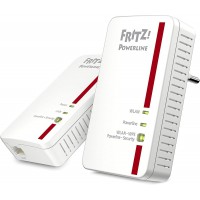 AVM Fritz ! Set avec 1240E Powerline WiFi Kit de 2 Adaptateurs Jusqu`à 200MBit/s Wireless 300MBit/s 2 Ports LAN Gigabit Plug and