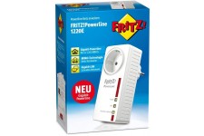 AVM Fritz! Adaptateur Powerline 1220E (1200 Mbit/s, 2 Gigabit-LAN, idéal pour Les Applications NAS et pour Le Streaming en HD)