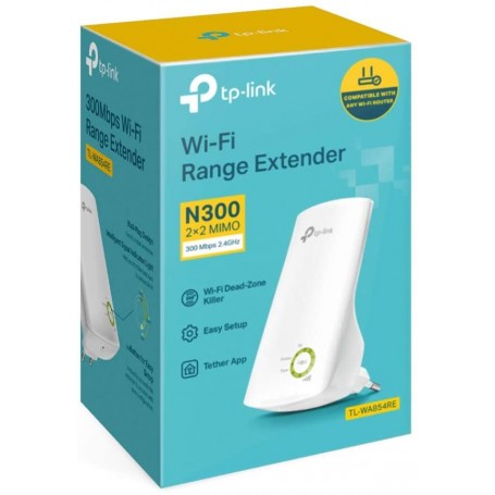 TP-Link Répéteur WiFi(TL-WA854RE), Amplificateur WiFi N300, WiFi Extender, WiFi Booster, couverture wifi jusqu'à 60ãŽ¡, Compatib