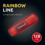 Intenso Rainbow Line 128 GB, Clé USB 2.0, Rouge