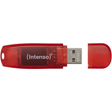 Intenso Rainbow Line 128 GB, Clé USB 2.0, Rouge