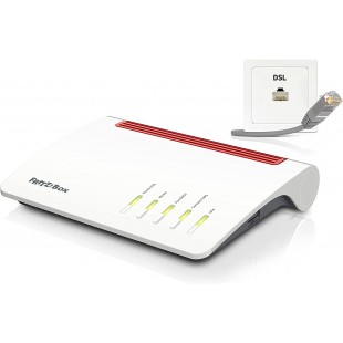 AVM Fritz!Box 7590 routeur sans Fil Gigabit Ethernet Bi-Bande (2,4 GHz / 5 GHz) 3G 4G Gris, Rouge, Blanc