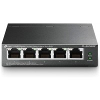 TP-Link Switch PoE (TL-SG1005P V2) 5 ports Gigabit, 4 ports PoE+, 65W pour tous les ports PoE, Boitier Métal, Installation facil