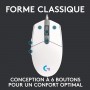 Logitech G203 LIGHTSYNC Souris Gaming avec Eclairage RVB Personnalisable, 6 Boutons Programmables, Capteur Niveau Gaming, 8 000 