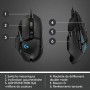 Logitech G502 HERO Souris Gamer Filaire Haute Performance, Capteur Gaming HERO 25K, 25 600 PPP, RVB, Poids Ajustable, 11 Boutons