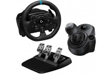 Logitech G923 Volant de Course et Pédales avec Levier de Vitesse, Retour de Force TRUEFORCE, Pédales Sensibles à la Pression, Do