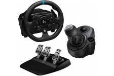 Logitech G923 Volant de Course et Pédales avec Levier de Vitesse, Retour de Force TRUEFORCE, Pédales Sensibles à la Pression, Do