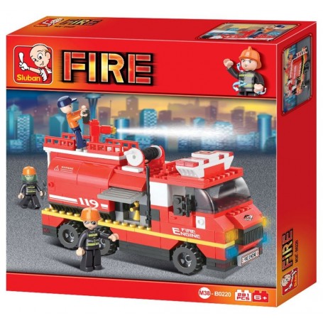 Jeu de construction SLUBAN Elements Fire Series Grand camion de pompiers