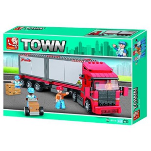 Jeu de construction SLUBAN Elements Town Series Camion Container