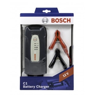 Bosch C1 - chargeur de batterie intelligent et automatique - 12V / 3,5A - pour batteries plomb-acide, GEL et Start/Stop EFB, pou