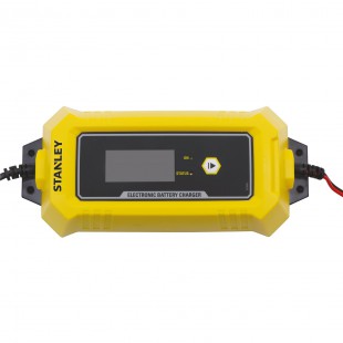 Stanley 201871 Chargeur de Batterie, Microprocesseur Intelligent, 8A 12V - EU Plug