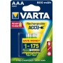 2 PILES RECHARGEABLES AAA (Micro)/HR03 (56703) - 800 mAh VARTA