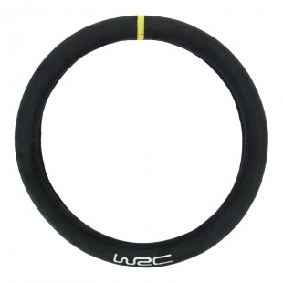 WRC 007383 Couvre-Volant Racing Noir, effet daim, UNIVERSEL, 35 à 38 cm