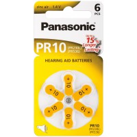 6 PILES POUR APPAREIL D'AIDE AUDITIVE PR70V10 / PR70 10A, 10AE, 10HPX, 8610, DA230, HA10, L10ZA, PR10, PR10L, PR230H, PR230PA, P
