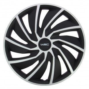 WRC 007599 - 4 Enjoliveurs 16" Pouces, Turbo Bicolore
