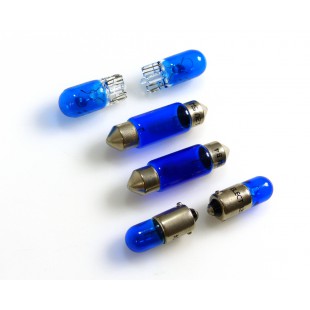 WRC 007417 Kit Ampoules Intérieur Voiture, Bleu, W5W, T4W, 2X C5W