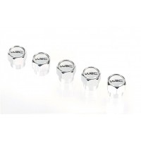 WRC 007372 5 Bouchons de Valve Écrous Aluminium Blanc
