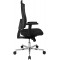 Sitness X-Pander Plus INKL. Armlehne Chaise de Bureau pivotante, Tissu, Noir/Noir, 61 x 59 x 130 cm