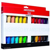 ROYAL TALENS Boite de 24 Peintures acrylique AMSTERDAM Introset III 20 ml