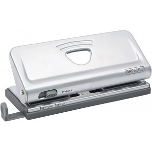 Rapesco 1344 Perforatrice d'Agenda Ajustable 6 Trous, Capacite de 10 Feuilles, Argent