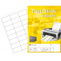 TopStick - Pochette de 2400 etiquettes autocollantes multi-usages (64,6 x 33,8 mm) Personnalisables et imprimables, Impression l