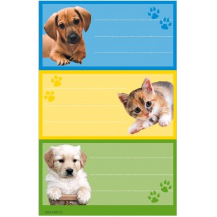  - Etiquettes de livres"animaux", 78 x 41 mm 3 feuilles de 3