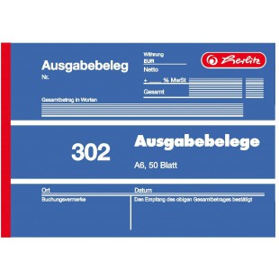 ausgabebeleg A6-50 feuilles - 1 x Lot de 20