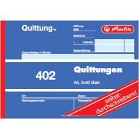 Quittung Bloc 402, autocopiant, A6 Paysage, 2 x 40 feuilles