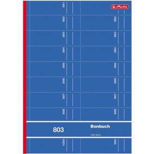 892612 Ticket 803 A4 livre rose bleu jaune vert ou rouge 2 x 50 pages 1000 tickets couleur assorties