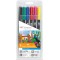 Tombow ABT-6P-1 Lot de 6 Feutres pinceau a  2 pointes, couleurs primaires