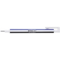 Tombow EH-KUR Stylo Gomme Mono zero, rechargeable, pointe ronde 2,3mm, bleu/blanc/noir